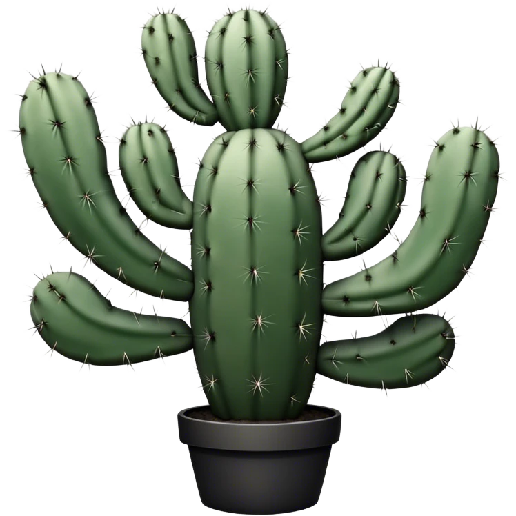 Cactus blanco y negro  emoji