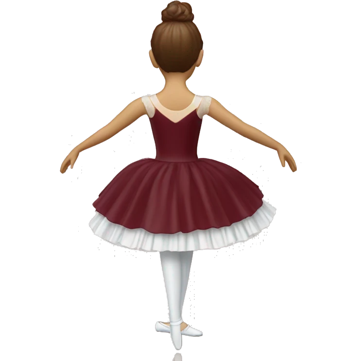 burgundy music box with white ballerina standing back emoji