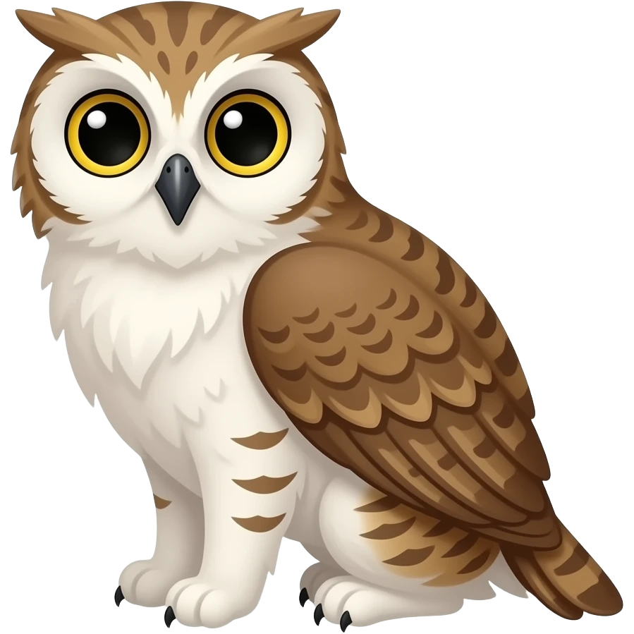 Наполовину кот наполовину сова emoji