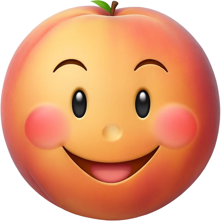 Peach preppy smiley face emoji
