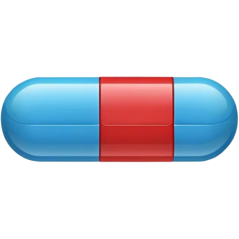 Red and blue capsule pill emoji