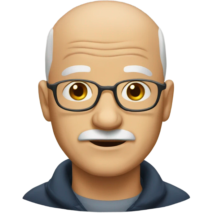 Bald old man emoji