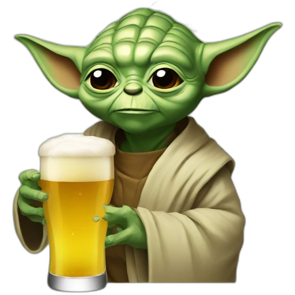 Yoda drink à beer  emoji