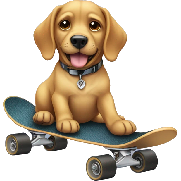 dog with a skate emoji