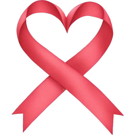 Ribbon with heart emoji