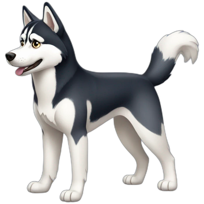 husky full body emoji