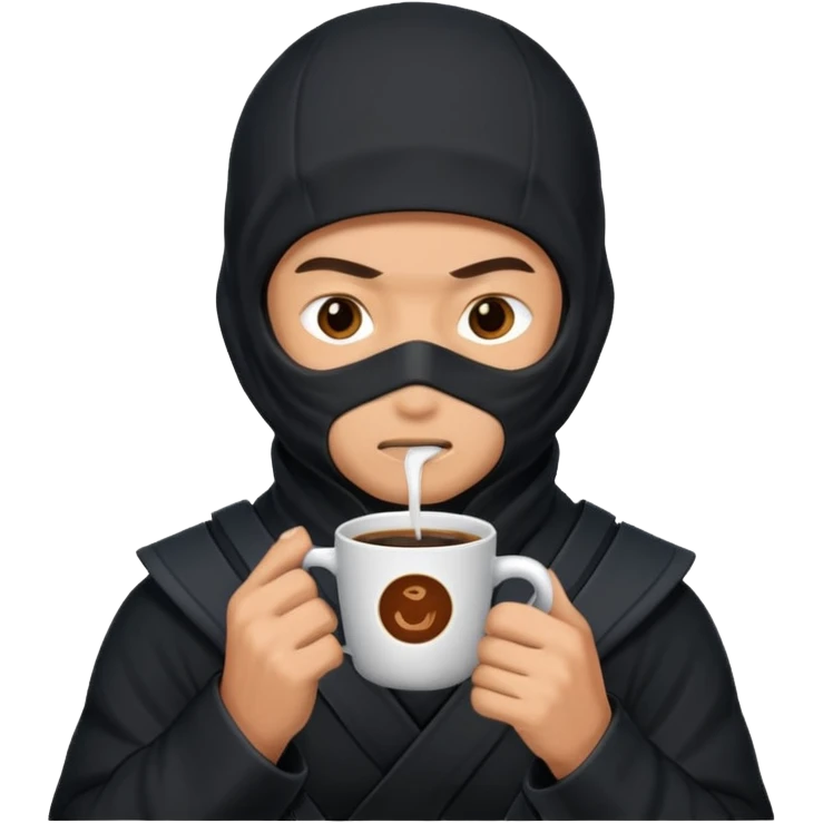 Do ninja mixed with a coffe emoji