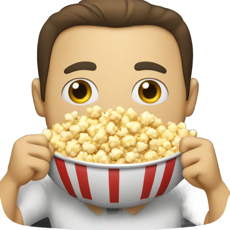 Eating popcorn emoji