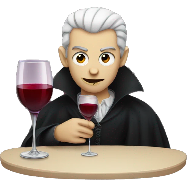 vampire drinking wine emoji