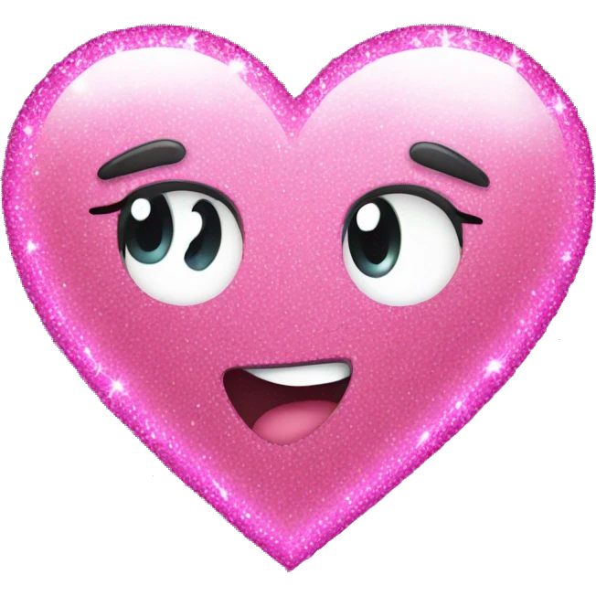 Sparkly pink heart  emoji