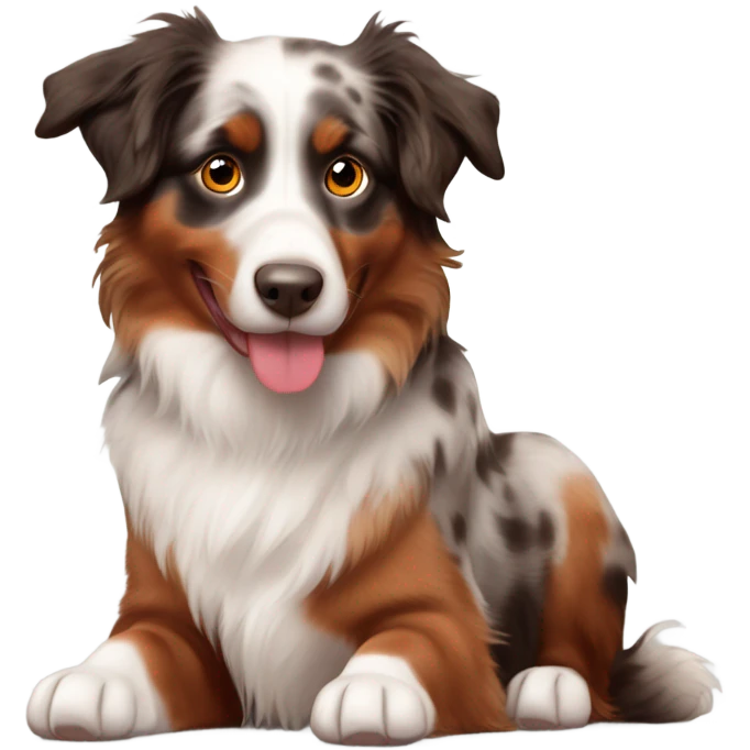 Red Merle mini Australian Shepherd  emoji
