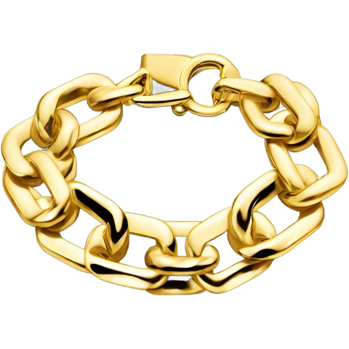 Gold Cuban link bracelet emoji
