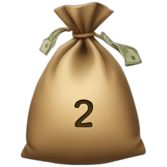 Money bag without nothing in the center emoji