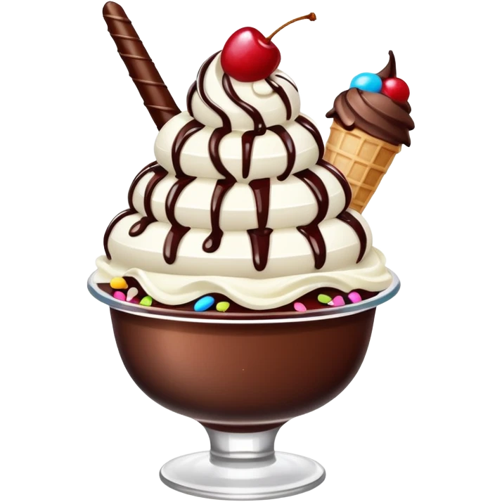 Ice Cream Chocolate Sundae with Cherry


 emoji