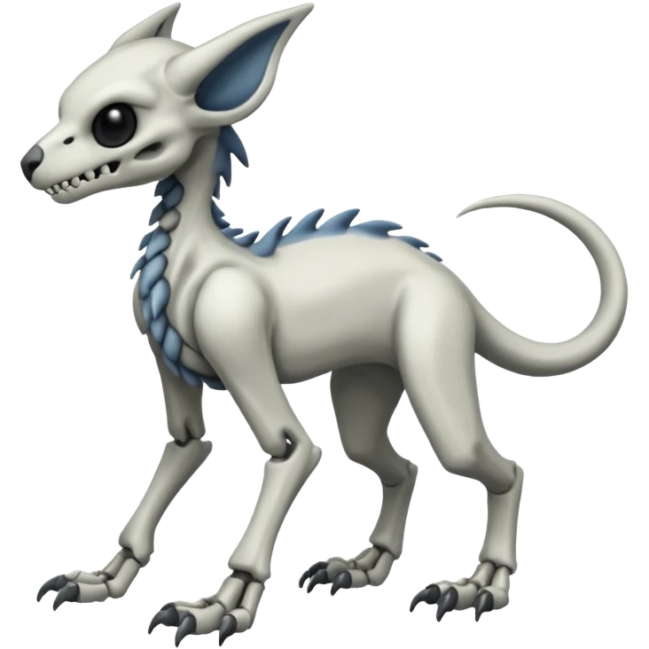 Eldritch Spooky Scary Skeletal Linoone-Absol-Trico-Hybrid (Full body) emoji
