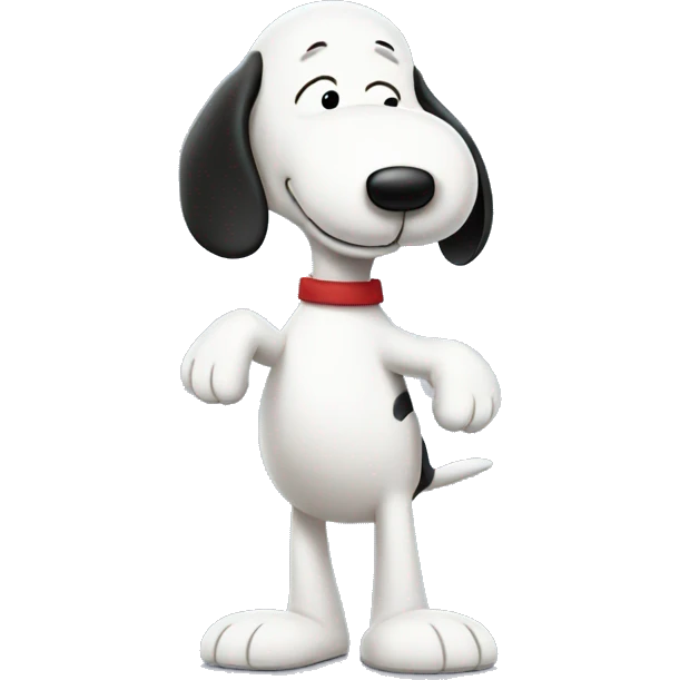 SNOOPY standing on 2 legs emoji
