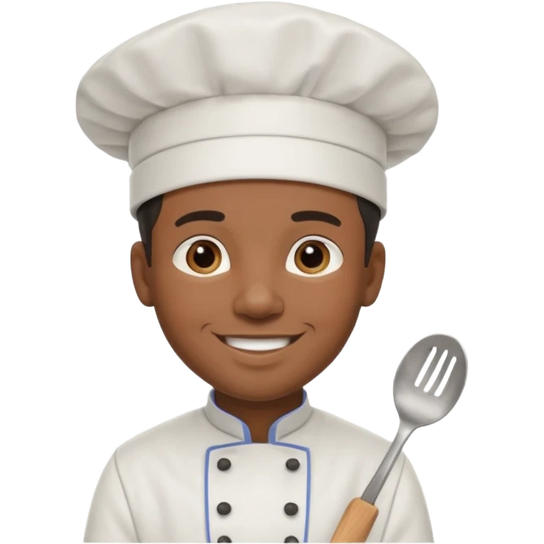 black man chef emoji