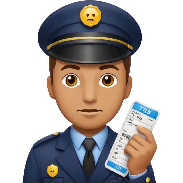 ticket inspector with punch emoji