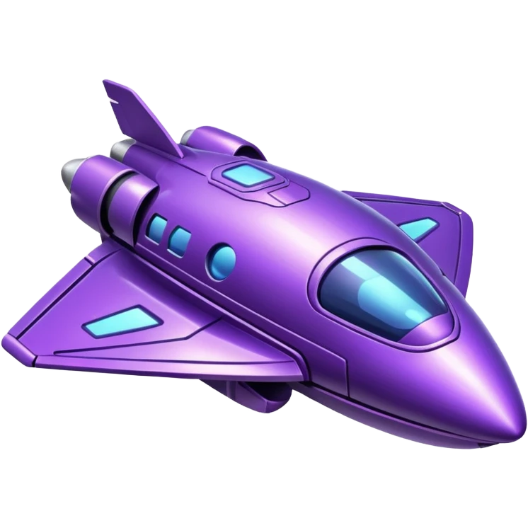 glitter purple spaceship emoji