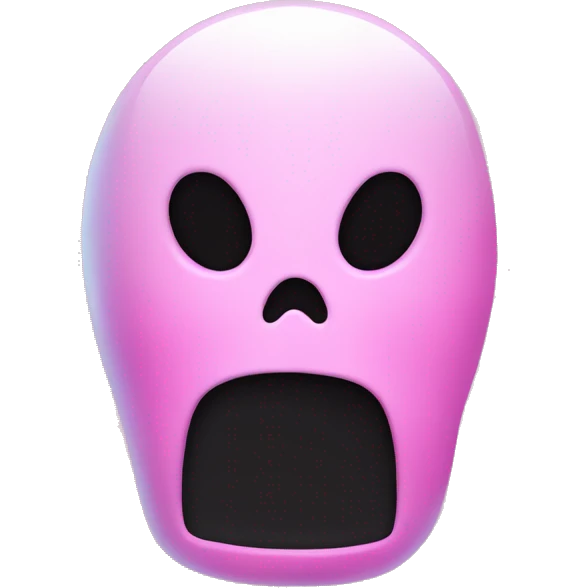 Ghost face with pink phone emoji