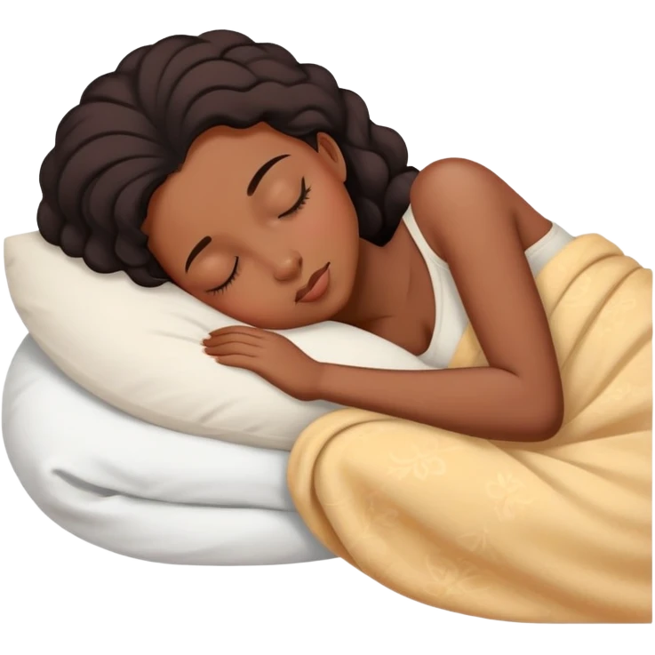 black lady sleeping emoji