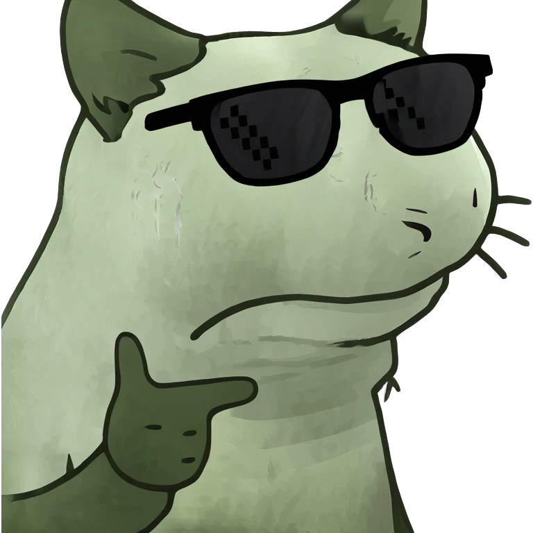 Cat with sunglasses emoji