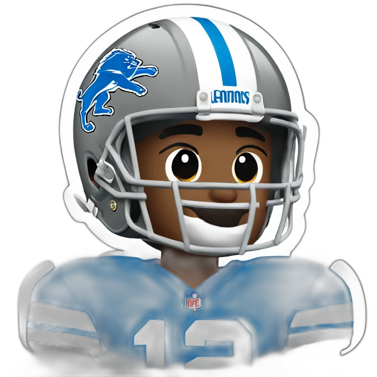 Detroit Lions football player emoji