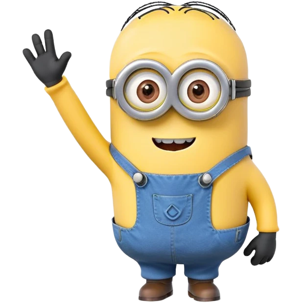 Minion character waving emoji