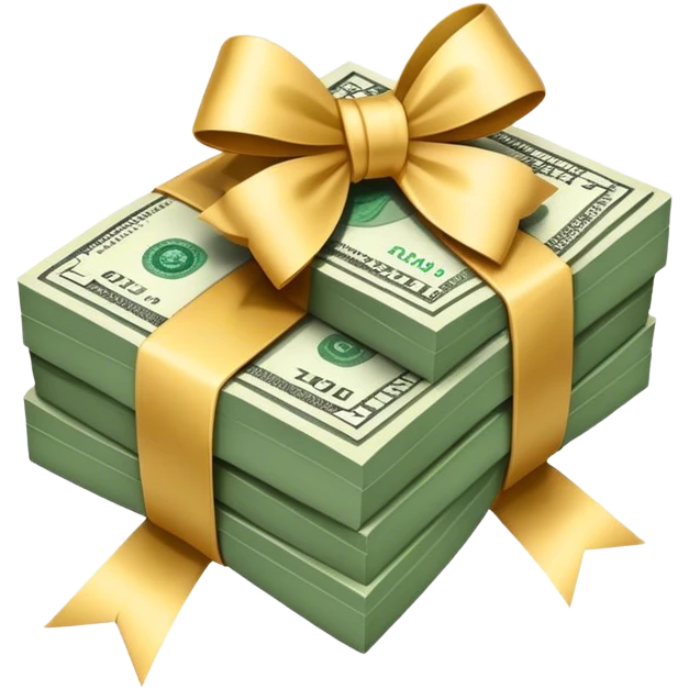 Money with a bow emoji
