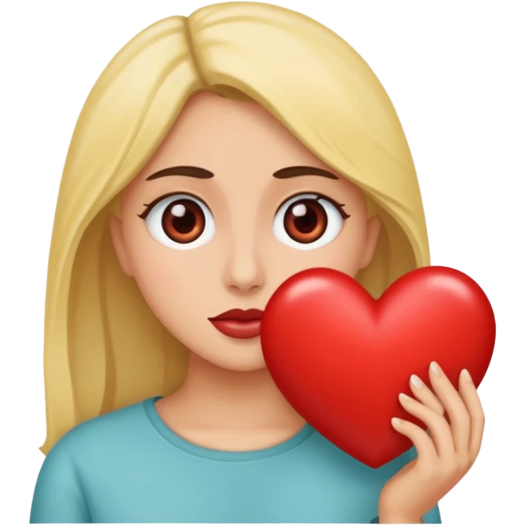 mujer con ojos saltones de corazon mirando hacia la derecha emoji