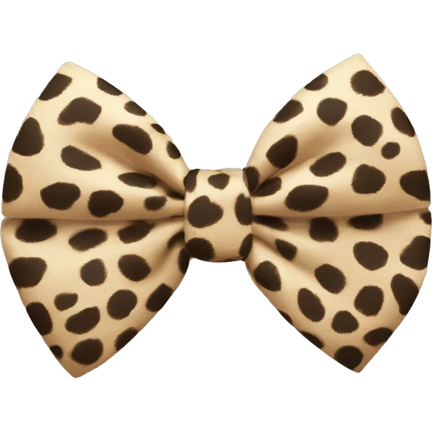 Cheetah print bow￼ emoji