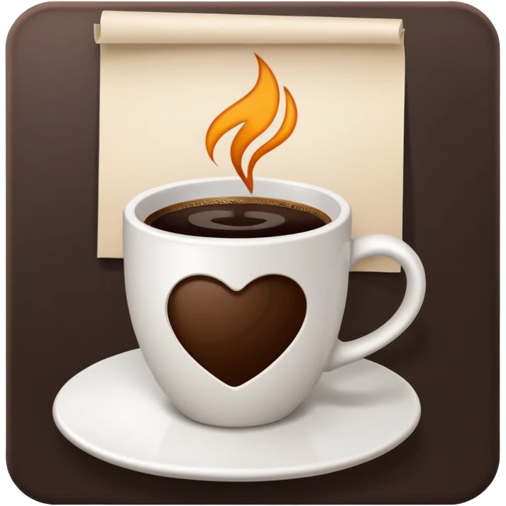 coffe and paper emoji