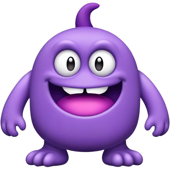 grimace large purple monster emoji