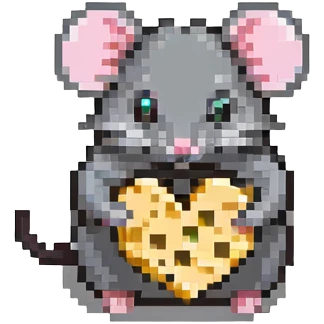 mouse with cheese emoji