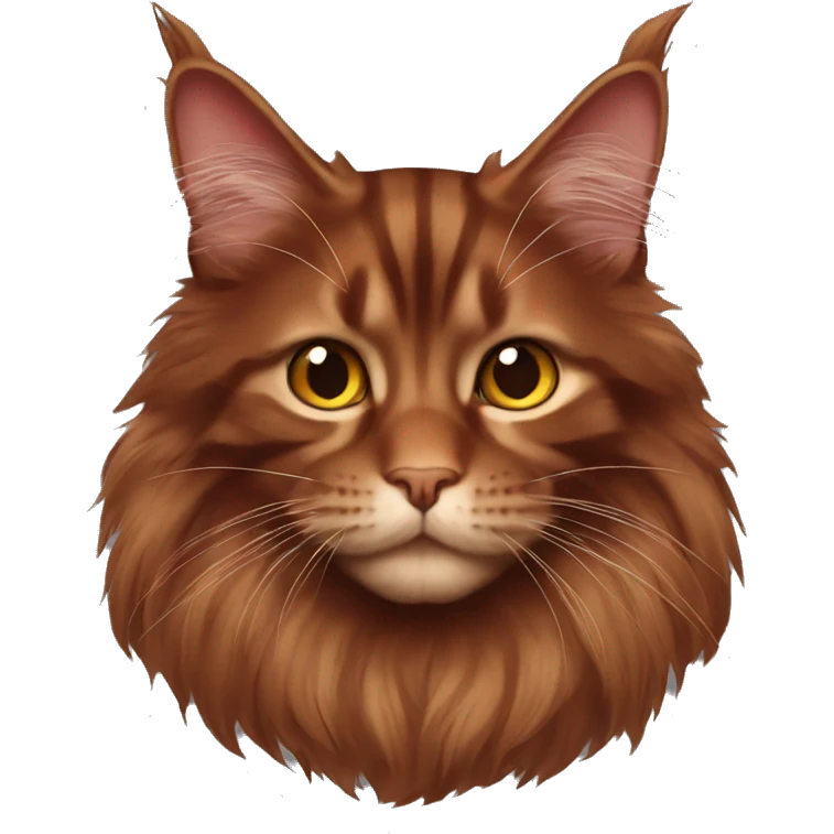Dark Red Maine Coon Cat emoji