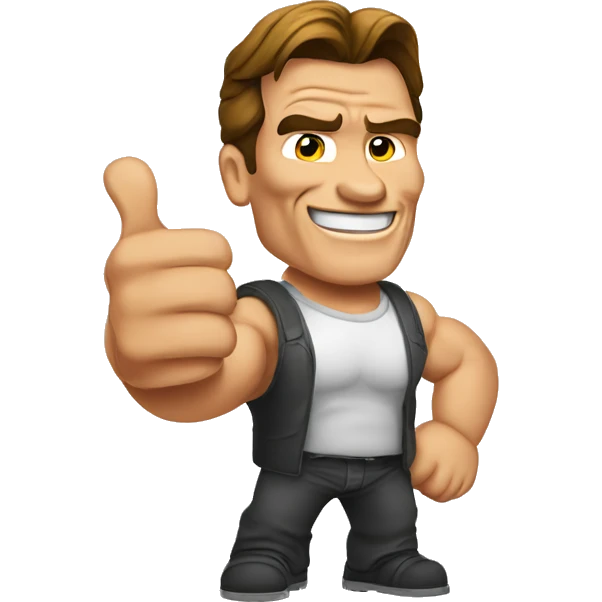 arnold schwarzenegger with thumbs up emoji