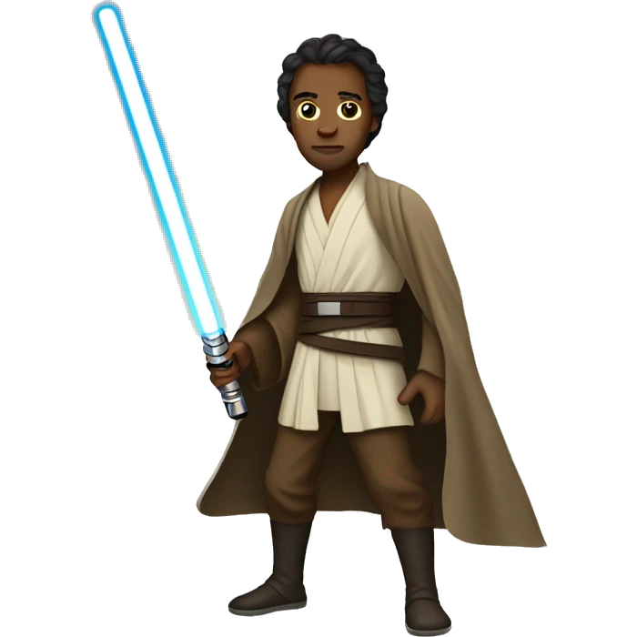 Jedi with lightsaber emoji