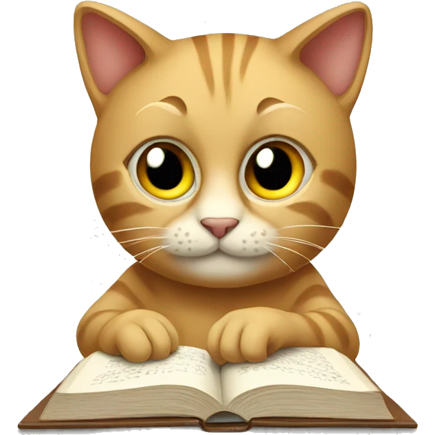 cat studying emoji