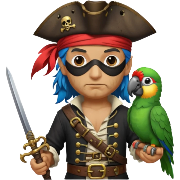 pirate and parrot emoji
