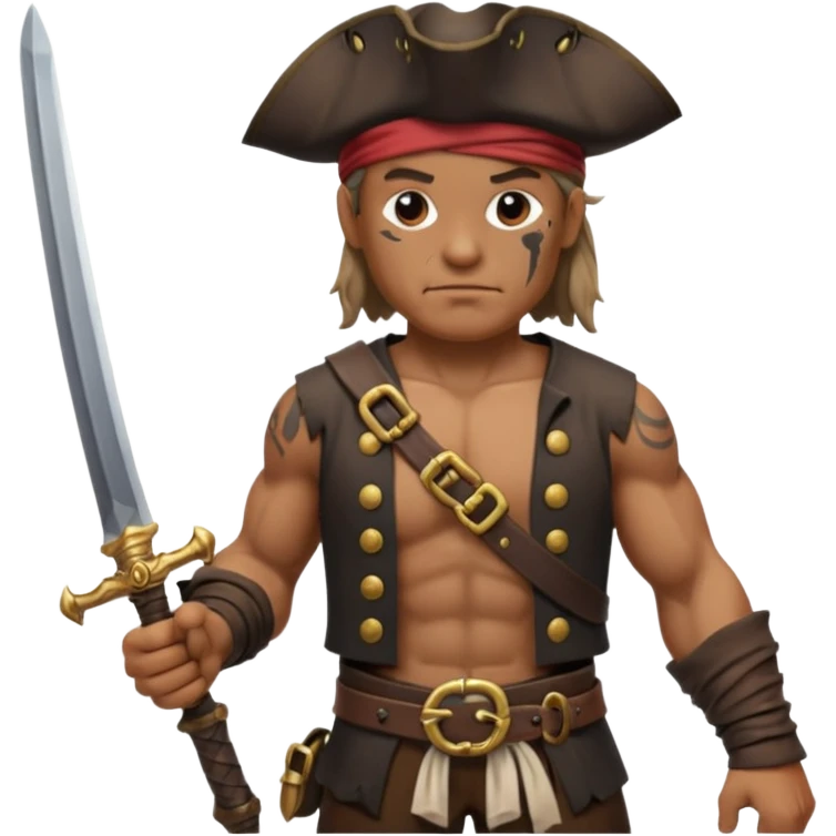 Pirate with sword emoji