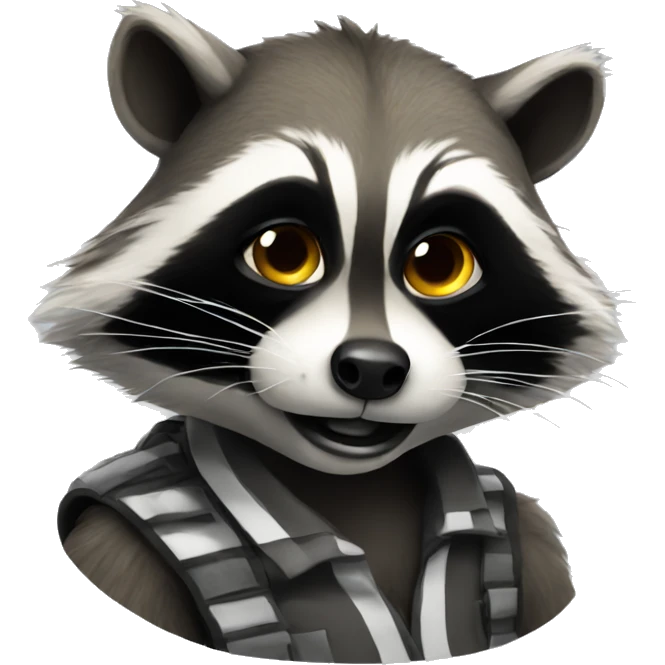 racoon with smoke emoji