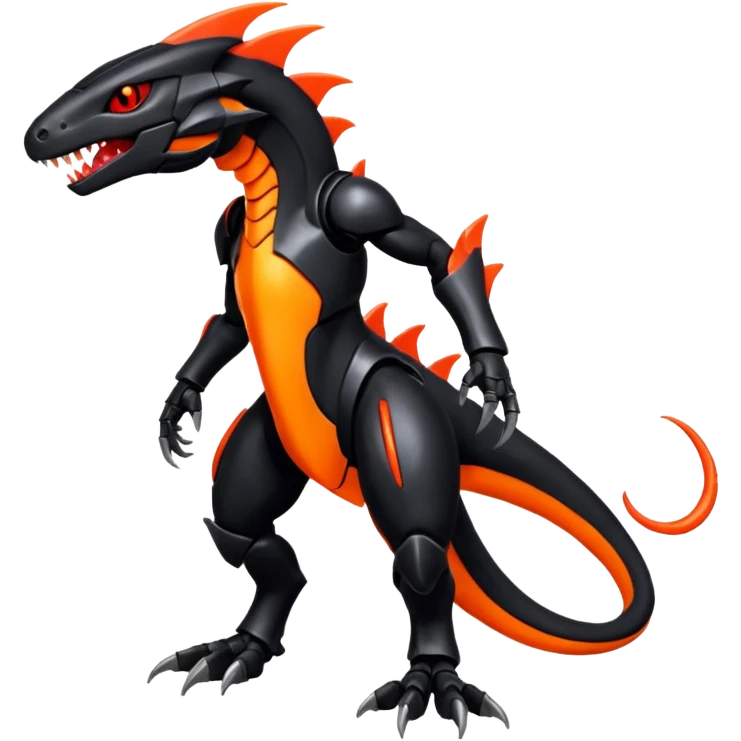 Shiny Gothic Edgy epic Salandit-Genesect-Koraidon-Fakémon-hybrid-creature (full body)  emoji