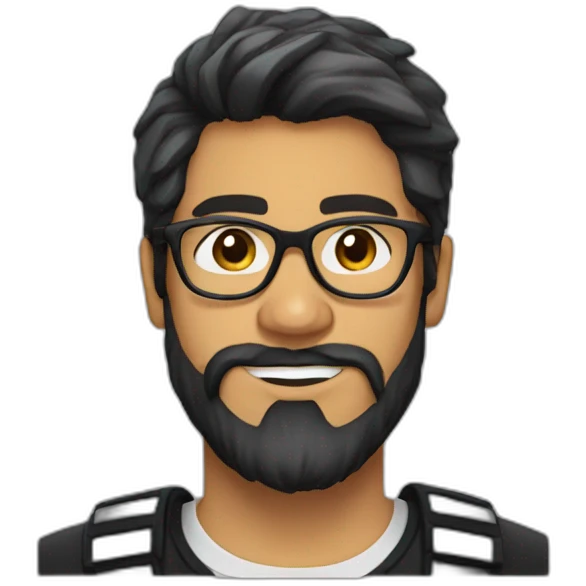 Hunger games Bearded latino with glasses  emoji