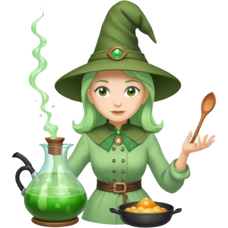 green witch cooking potion emoji