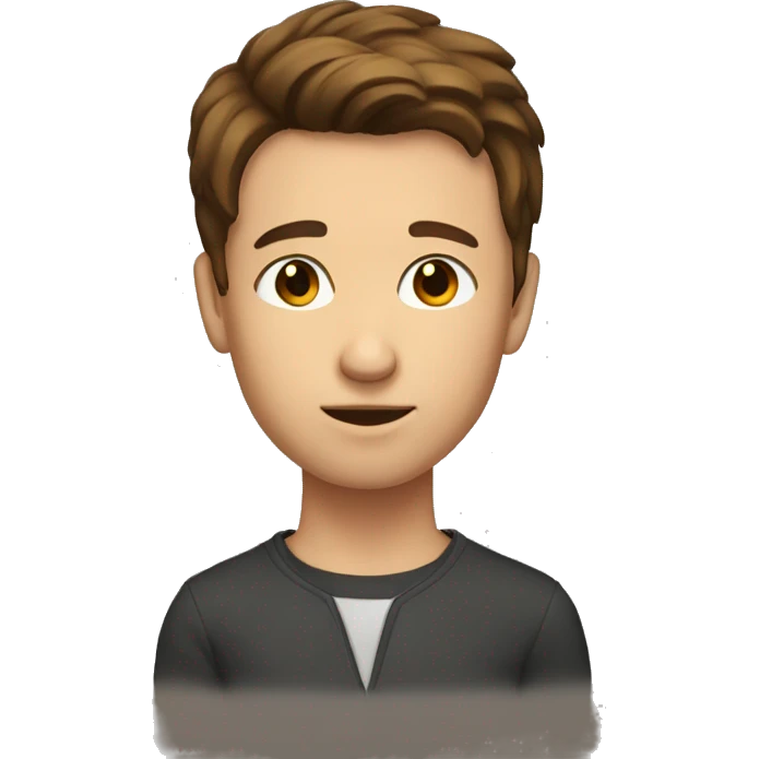 young XVth Man with short brown hair emoji