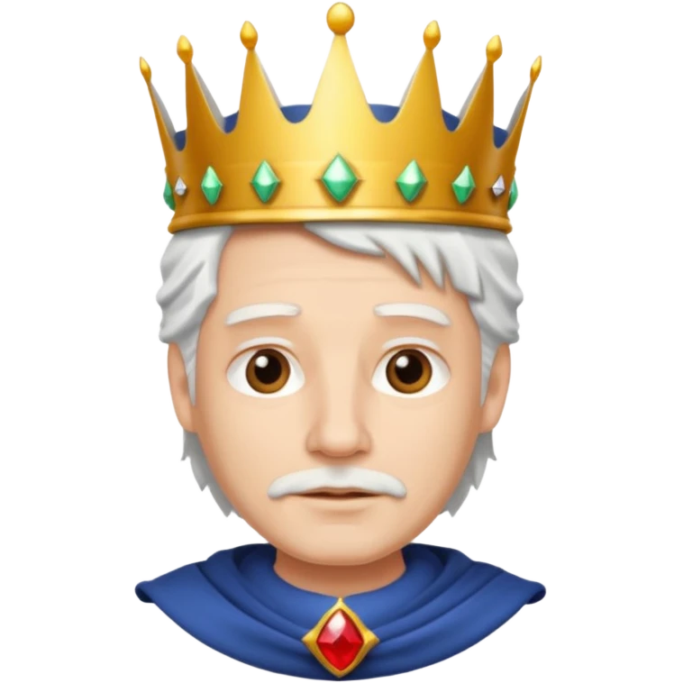 king with white haired emoji