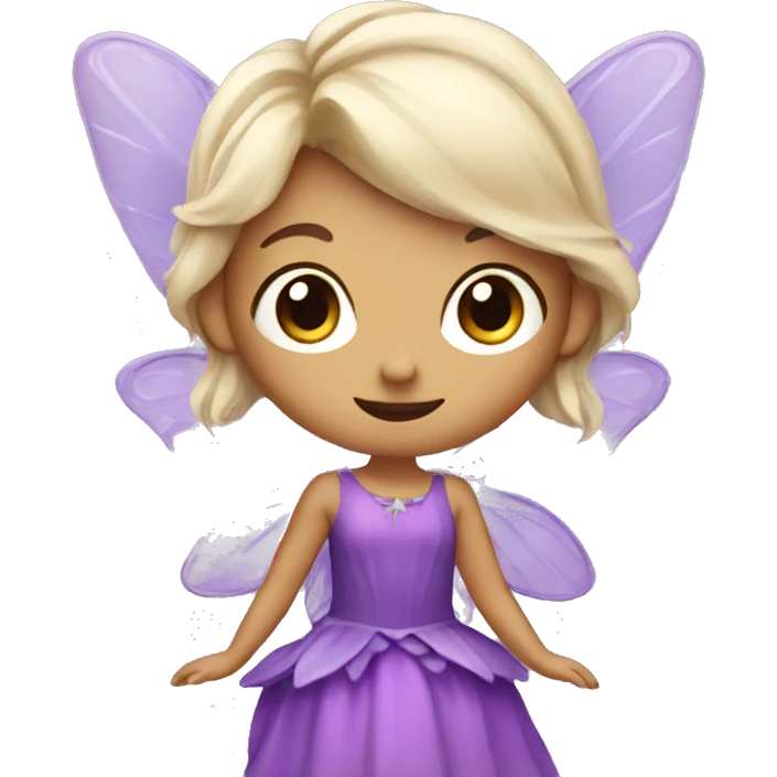 Fairy with purple dress  emoji