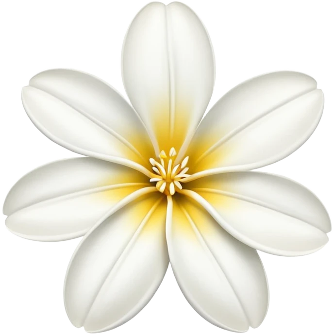 White Tiare flower
 emoji