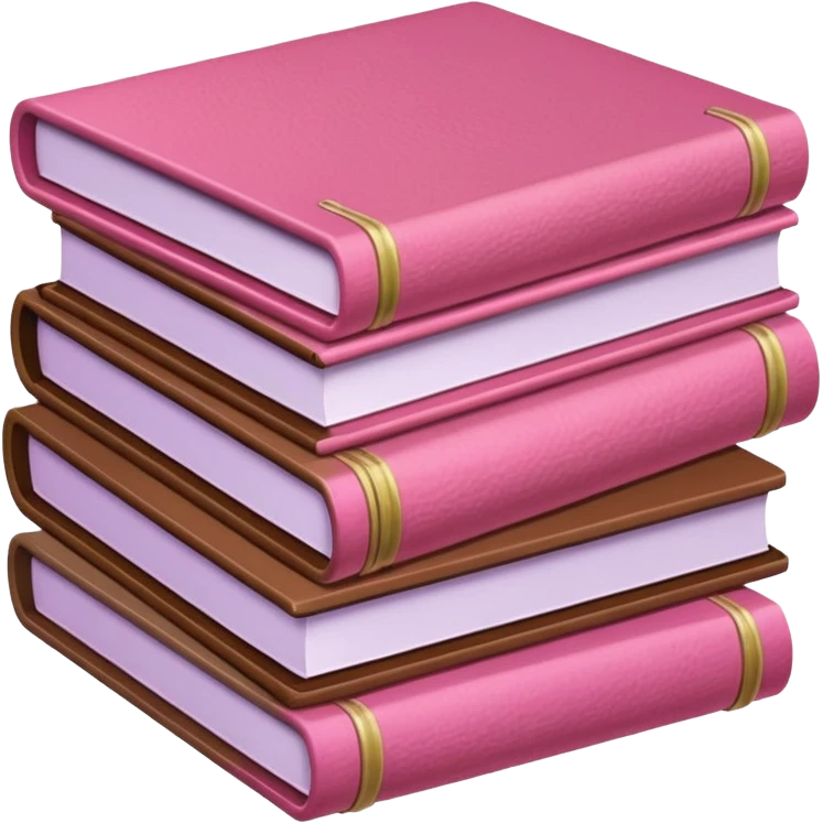 pink and brown file pile of 3 emoji