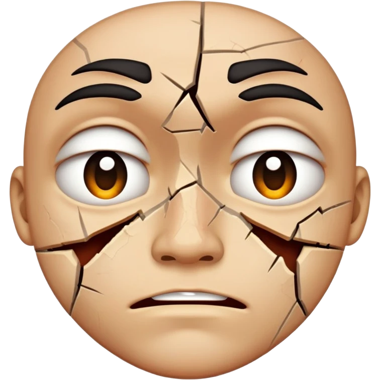 broken face emoji